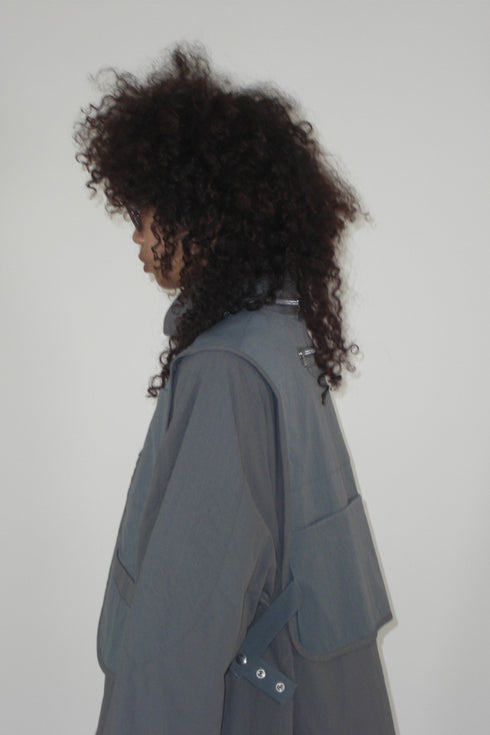 ECO GIL LONG COAT w/VEST -GRAY(BAMBOO CHARCOAL)- *Last1